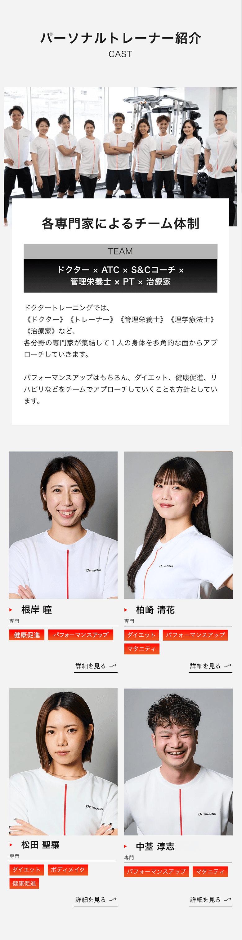 パーソナルトレーナー紹介